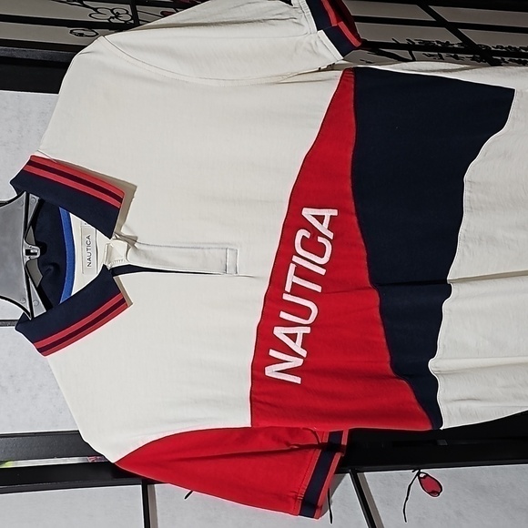 Nautica‎ 1/4 Zip Polo Size Large - Picture 2 of 9